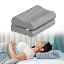 WELLGIVER Memory Foam Cervical Pillow | 2 Years Warranty | Orthopedic Cervical Pillow Neck Support Pillow for Sleeping, Neck &amp; Shoulder Pain | 19 x 11 Inch | Standard | Removable Zipper Cover | Pack 2