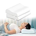 WELLGIVER Memory Foam Cervical Pillow | 2 Years Warranty | Orthopedic Cervical Pillow Neck Support Pillow for Sleeping, Neck &amp; Shoulder Pain | 19 x 11 Inch | Standard | Removable Zipper Cover | Pack 2