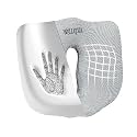 WELLGIVER Ultimate Pro Coccyx Seat Cushion (High Density) for Hip, Tailbone, Sciatica Pain Relief, Proprietary Hi-Per Foam Ergonomic Design, Contoured Cushion for Office or Home Chairs, Mesh Grey