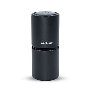 tag5 car air purifier ionizer - releases 10 million negative ions - kills 999 viruses - removes dust - portable - designed in germany - jet black