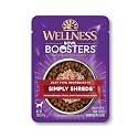 Wellness Bowl Boosters Simply Shreds Wet Dog Food Topper for Small, Medium, and Large Breeds, Grain Free, Natural, Beef and Carrots Recipe, 2.8 oz, Pack of 12 Pouches