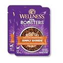 Wellness Bowl Boosters Simply Shreds Wet Dog Food Topper for Small,Medium,& Large Breeds,Grain Free,Natural,Chicken Liver & Broccoli,2.8 Ounce Pouch,(Pack of 24)