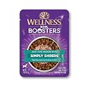 Wellness Bowl Boosters Simply Shreds Wet Dog Food Topper for Small, Medium, and Large Breeds, Grain Free, Natural, Tuna, Beef, and Carrots Recipe, 2.8 oz, Pack of 12 Pouches