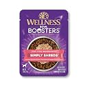 Wellness Bowl Boosters Simply Shreds Wet Dog Food Topper for Small, Medium, and Large Breeds, Grain Free, Natural, Wild Salmon and Pumpkin Recipe, 2.8 oz, Pack of 12 Pouches