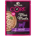 Wellness CORE Small Breed Mini Meals Chunky in Gravy Adult Wet Dog Food, Grain Free, Natural, Chicken Entrée Recipe, 3 oz, Pack of 12 Pouches