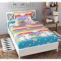 WELLNEST Microfiber Supersoft Cotton Bedsheet Set of 1 Single Bedsheet with 1 Pillow Cover, 60x90 Inches, Unicorn