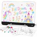 WELLOKB LED Drawing Board for Kids, 13.8''×10'' Reusable LED Writing Board