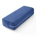Wellsin Rectangular Yoga Bolster - Meditation Pillow with Washable Suede Cover, 27"X10" X5.5"