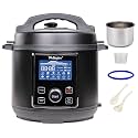 Wellspire Instant Pot with #304 Stainless Steel Inner Pot, Pressure Cook, Sauté, Steam and more NOW WITH CUSTOMISED INDIAN RECIPIES (6 Litres (Silver) V2)
