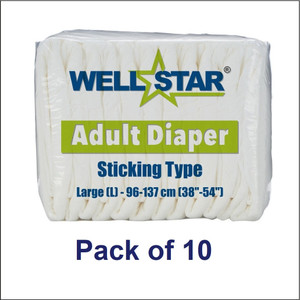Wellstar Adult Diapers Large - Pack of