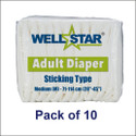 Wellstar Adult Diapers Medium - Pack of