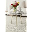 Shoppee Engineered Wood Side Latest Round Design Modern Home Decor Coffee Tea End Table for Living Room, Bedroom (Grey)