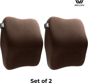 Wellvis Brown Memory Foam Car Pillow Cushion