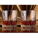 wellxo -Crystal Cut Whiskey Glass Set (Pack of 6) - (Tableware Whiskey)
