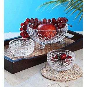 wellxo pineapple shape glass bowl pudding set pack of 7