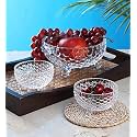 wellxo Pineapple Shape Glass Bowl Pudding Set (Pack of 7)
