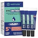 WELMATE Eye Ointment (3 Tubes) - Sodium Chloride Hypertonicity Ophthalmic Ointment 5% - Corneal Edema Relief - Sterile, Non-Greasy - Lanolin &amp; Mineral Oil - 1/8 oz (3.5g) per Tube