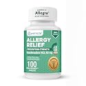 WELMATE, Fexofenadine 60mg, 12-Hour Non-Drowsy Allergy Tablets, 100 Ct