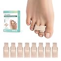 Welnove Hammer Toe Straightener and Corrector - Broken Toe Wraps 8 Ct Large