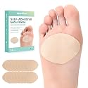 Welnove Moleskin Adhesive Pads for Feet, Blister Bandages for Feet, Sector-Shaped Design for Ball of Foot,Mole Skin Patch for Blister,Callus,Bunion Prevention, 16 Sheets, Beige