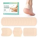 Welnove Moleskin for Blisters & Moleskin for Feet: Adhesive Foot Pads, Heel Patches, Skin Tape Stickers (48 Sheets, 4 Shapes)