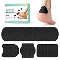 Welnove Moleskin for Blisters & Moleskin for Feet: Adhesive Foot Pads, Heel Patches, Skin Tape Stickers (48 Sheets, 4 Shapes, Black)