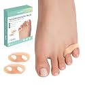 Welnove Tailor's Bunion Corrector Pads - 8 Pack Pinky Toe Protector for Overlapping Toe, Bunion Cushion with Separator for Women Men, Gel Shield for Foot Pain Relief, Beige(Sport Spacers)