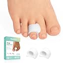 Welnove Toe Separator for Overlapping Toes - 12 PackToe Spacers for Bunions - Toe Corrector for Hammer Toes, Realign Crooked Toes - Preventing Rubbing Relieve Pressure (Small, White)