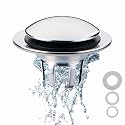 WELSAN Chrome Plated Bathroom Sink Drain Stopper 1 1/8"-1 1/2" Bath Drain