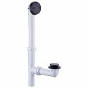 WELSAN Matte Black Tub Drain Kit,1-1/2" Tubular Bath Waste with Overflow