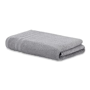 welspun 100 cotton quick dry bath towel  high absorbency super soft fast drying towels for bath  380 gsm large size 1 piece bath towel for men and women  sized 70cm x 137cm grey
