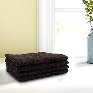 welspun 100 cotton face towel 4pc set high absorbency soft feel quik to dry 380 brown basket