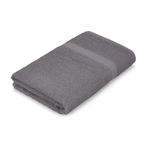 welspun alpha 100 cotton 420 gsm dobby weave plain large bath towelquick dry amp highly absorbent bath towel  84 x 180cm  grey