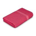 Welspun Alpha 100% Cotton 420 GSM Dobby Weave Plain Large Bath Towel|Quick Dry &amp; Highly Absorbent Bath Towel – 84 x 180Cm – Red
