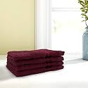 Welspun Cotton Face Towel (Set of 4, Pink, Berry)