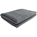 Welspun Quik Dry 380GSM Cotton Solid Bath Towel (Black, Large)