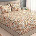 Welspun Zen Microfiber Floral Double Bedsheet with