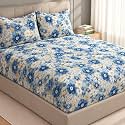 Welspun Zen Microfiber Floral Double Bedsheet with