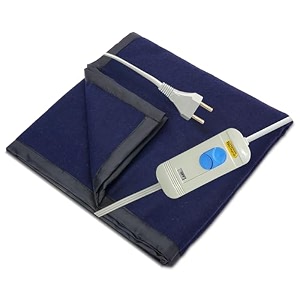 weltherm signature premium marino wool electric blanket under blanket bed warmer with 4 heat settings amp multizone heating for single bed size 150cms x 80cms blue maroon