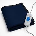 WELTHERM Premium Electric Bed Warmer for Winter | Single Bed Heating Blanket with Foot-Only Heating Mode | Fast Heating &amp; 4 Heat Levels | Shockproof &amp; Washable Fabric | ISO &amp; CE Certified | Blue