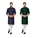 weltpocket Men39s Cotton Blend Straight Kurtas Combo