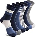Welwoos 6 Pairs Kids Boys Girls Socks Athletic Basketball Youth Sport Crew Cotton Breathable Soft Socks