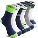 Welwoos 6 Pairs Kids Boys Girls Socks Athletic Basketball Youth Sport Crew Cotton Breathable Soft Socks