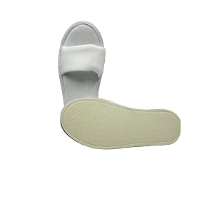 white disposable slippers unisex adults one-size 6-10 open-back cotton non-slip hotel spa salon home use