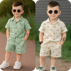 Wemation Boys Casual Shirt Shorts