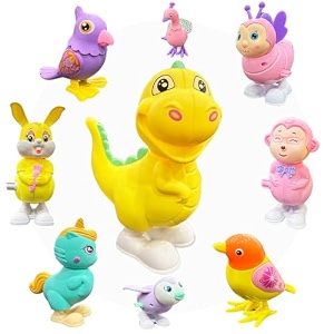 wembley 3 pcs jumping bird wind up toys key operated colorful bird toys for kids 6 months to 3 years old crawling walking moving for toddlers - multicolored