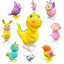 Wembley 3 Pcs Jumping Bird Wind Up Toys Key Operated Colorful Bird Toys for Kids 6 Months to 3 Years Old Crawling Walking Moving for Toddlers - Multicolored