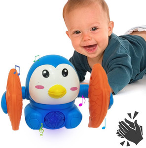 wembley 360 degree spinning rolling tumble fish penguin toy with sound light effect toy