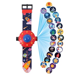 wembley digital projector watch for kids sturdy amp practical designed wrist watch soft flexible amp adjustable strap with smart time date amp month feature 24 images- space