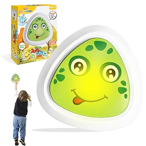 wembley high jump counter toy for kids with built in sound amp light for growth and fun training boost exercise bounce animal buzzer interactive toy for children 3 years - frog